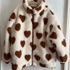 Zara HTF Brown Hearts Jacket